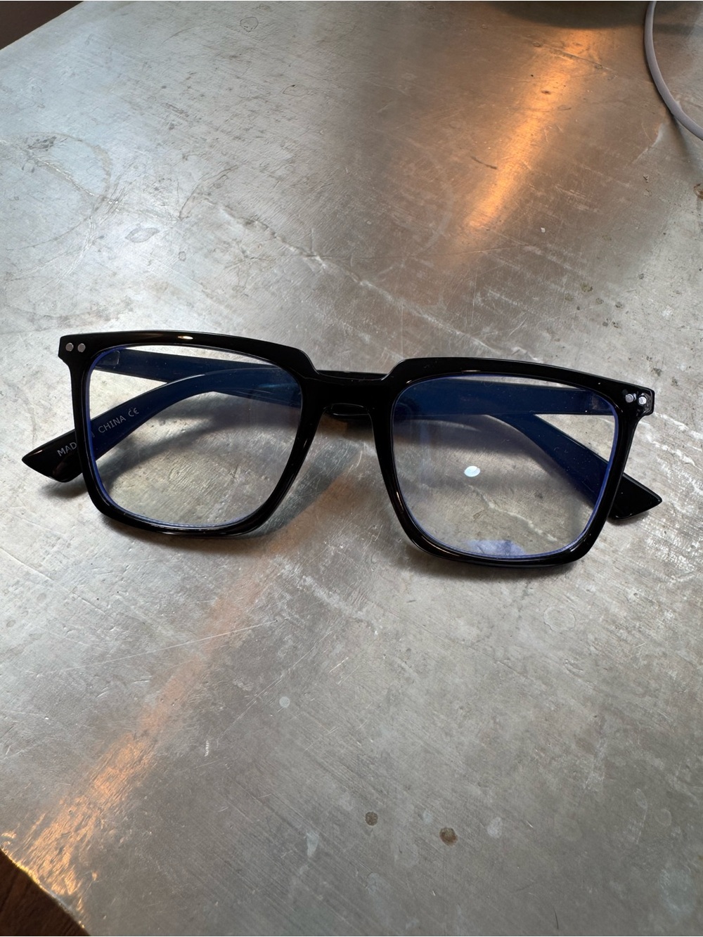 Classic Square Blue Light Blocking Glasses - Black Frame